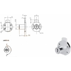 Ronis Drawer Lock FM Series (18600-01)